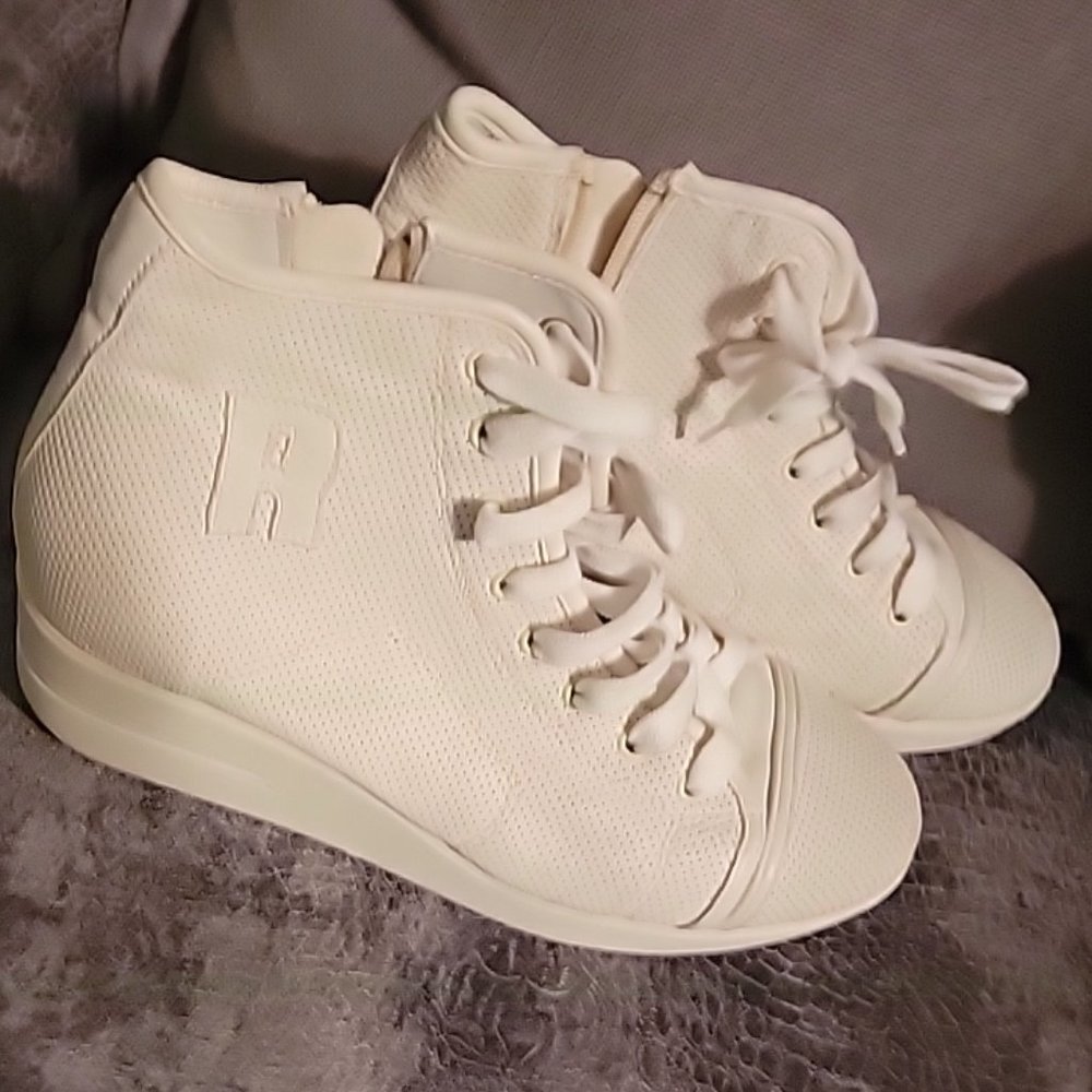 Rocco line 11 hi-top leather wedge athletic fashion shoes